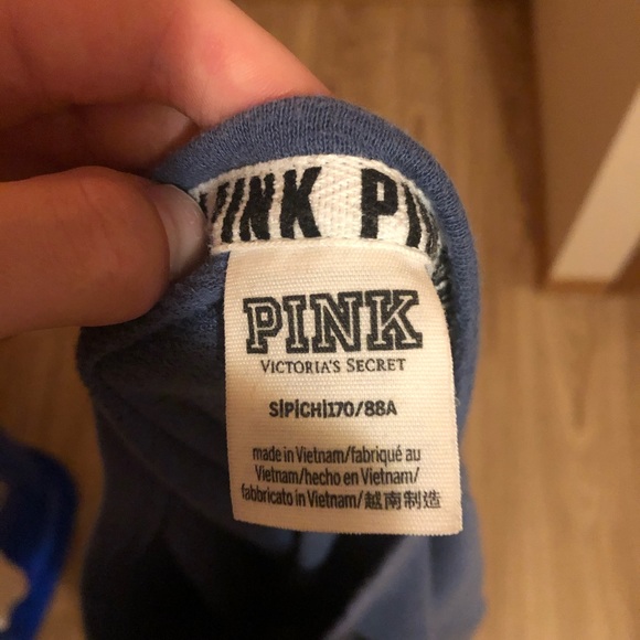 PINK blue crew neck sweatshirt - Picture 4 of 4